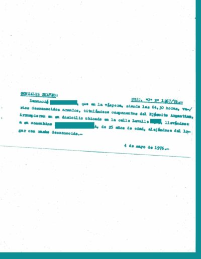 Informe de inteligencia que relata denuncia de secuestro. CPM- Fondo DIPPBA- Div. Cen. AyF, Mesa DS, Carpeta Varios, legajo 5688. Año 1976.
