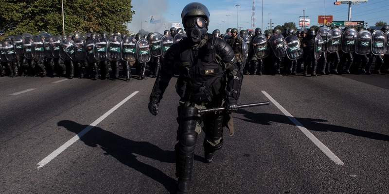 represión de protesta gendarmería
