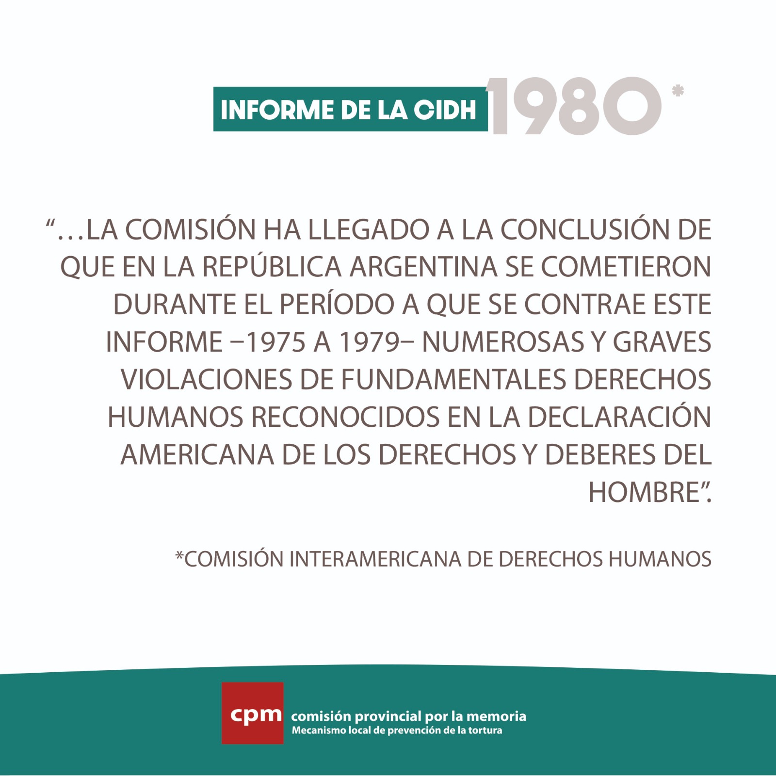 INFORME DE LA CIDH (1980) | CPM